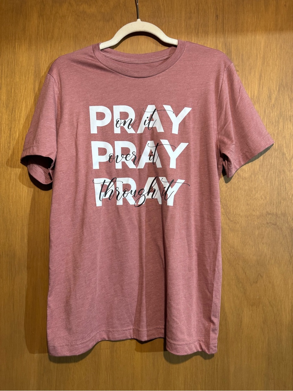 Men's Dusty Rose Graphic Tee - Pray On It